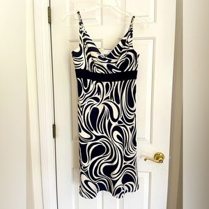 Ann Taylor Blue and White Silk Dress! Size 4